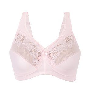 Glamorise 36G MAGIC LIFT Bra (MINIMIZER) Wireless WIDE-STRAPS Lace PINK NEW